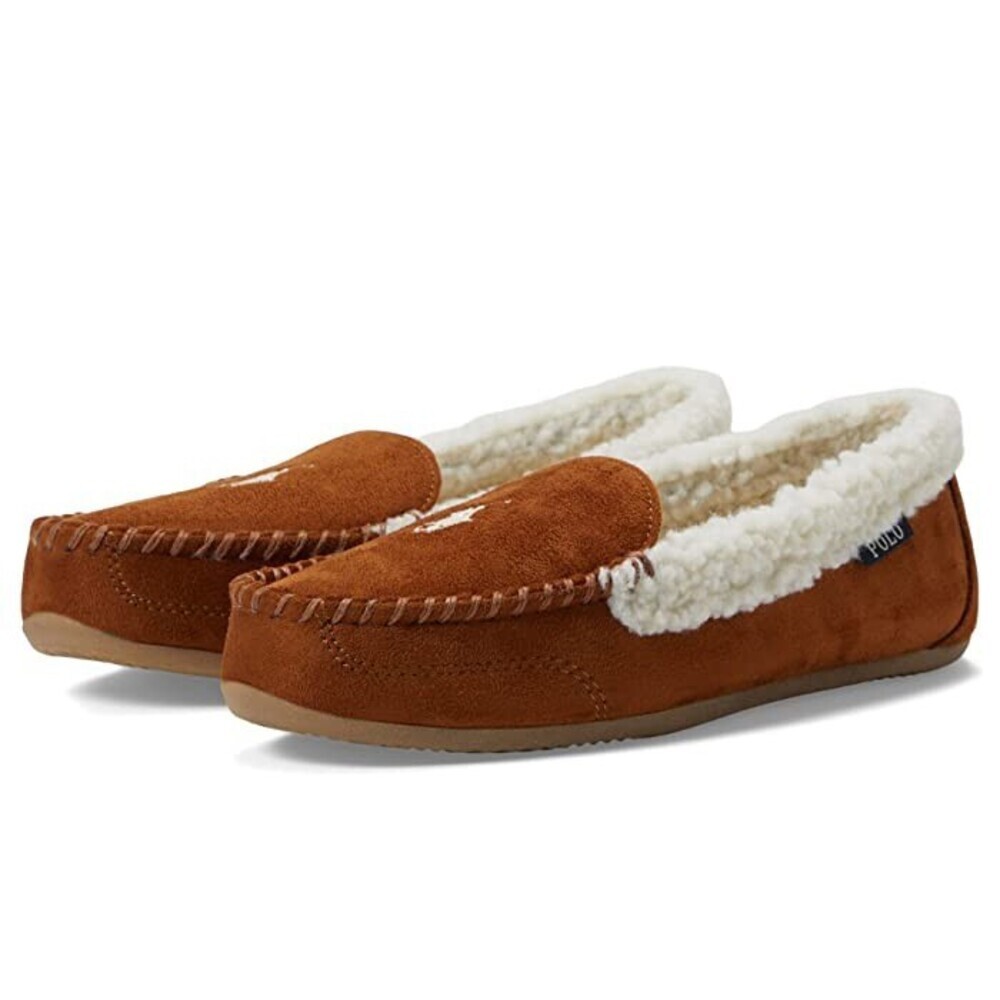 Polo Ralph Lauren Declan SLF6386ARL Slipper Women's US 6 Brown Moccasin JOBB1987